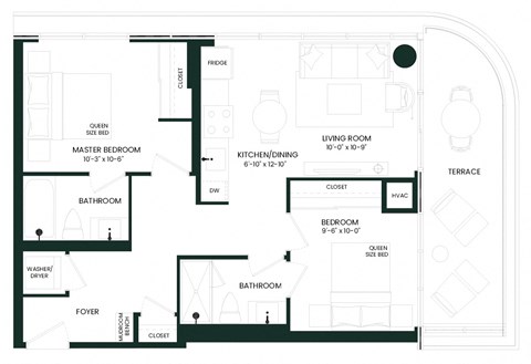 a floor plan of a house with an open floor plan